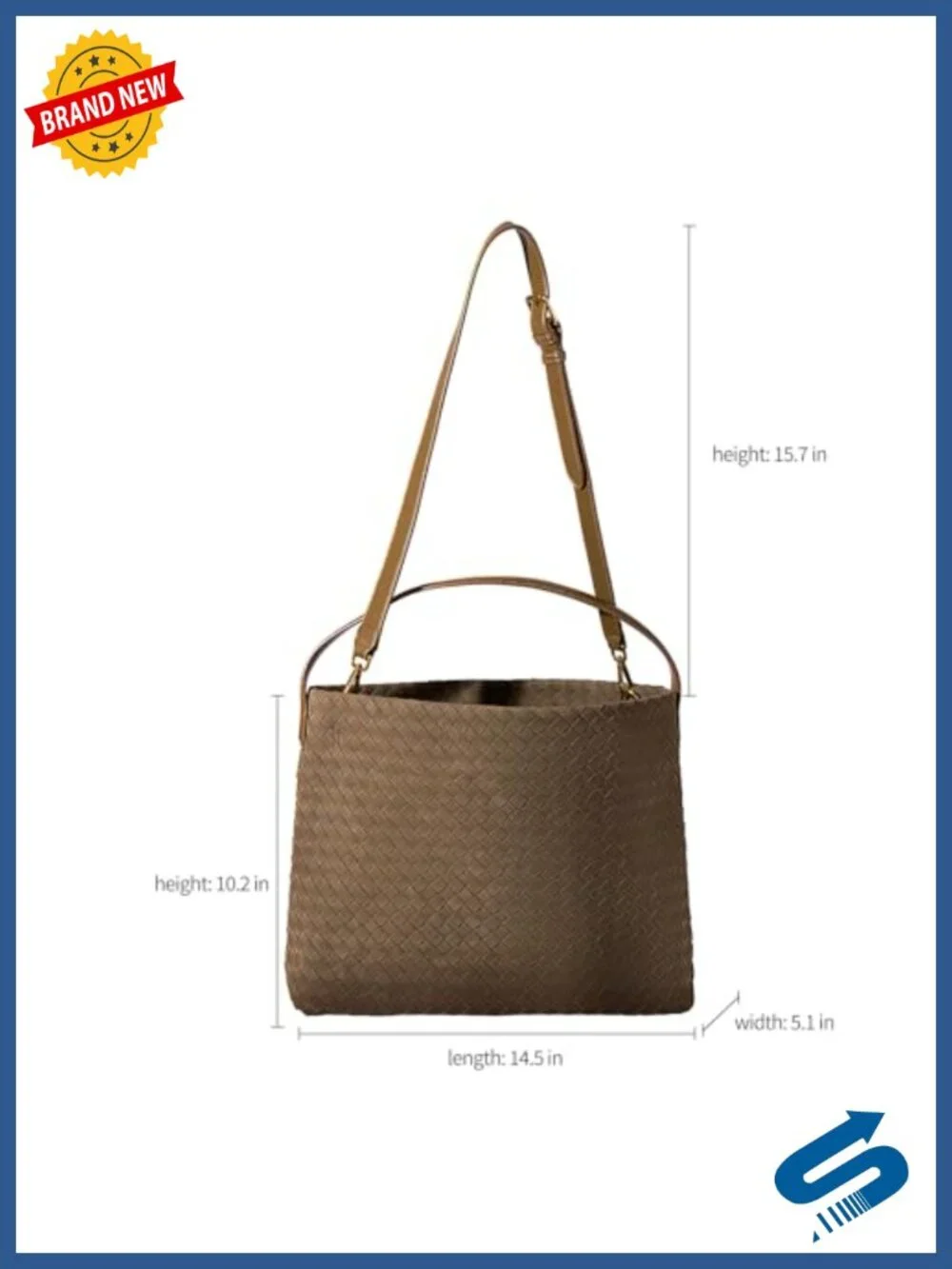 Suede Hand-Woven Hobo Bag Tote Crossbody Clasp Closure